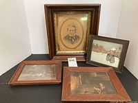 Group shot showing all four framed pieces