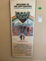 Full view of the 36x14 inch Logan's Run movie poster showing the title and taglines.