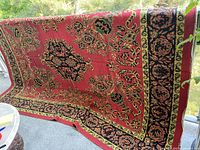 Full rug draped showing full pattern and colors