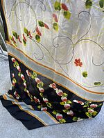 Full length view of fabric showing print and border
