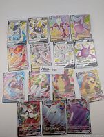 All 15 Pokémon cards overview arranged in three rows