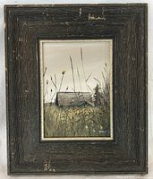 Frontal view of framed painting