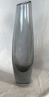 Full view of tall smoky grey Orrefors vase