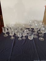 All 22 crystal glasses grouped