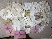 Full assortment of linens laid out