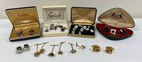 Overview of all boxed and loose cufflinks and studs
