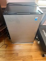 Front view of Avanti compact refrigerator