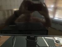 Front view of Samsung TV on mount