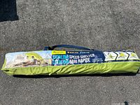 Packaged Catalina Speed Shelter shade tent in original green and white bag