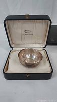 silver bowl in open presentation case