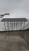 Full view of metal console table