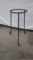 Full view of wrought iron plant stand