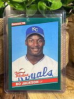 Front of 1986 Donruss Bo Jackson card in sleeve