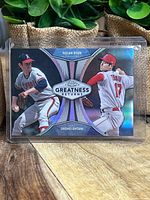 Front of 2019 Topps Chrome Greatness Returns card in sleeve