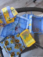 Provencal napkins assorted prints and bread basket