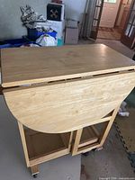 Wood cart folded, top view