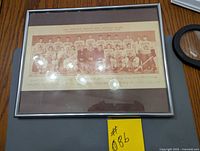 Full view of framed photo with reference tag