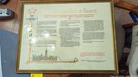 Full view of framed Canadian Bill of Rights print