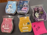Front view of all five Scentsy wax bars