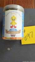 Front view showing Scentsy Buddy Clip Tweety label