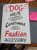 Front view of full sign showing text and size perspective