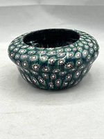 Overall view of squat millefiori bowl