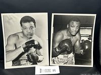 Both 8x10 photographs side by side, Joe Louis left, Joe Frazier right