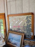 Mirror and painting together showing relative sizes and details