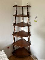 Full view of five-tier corner shelf