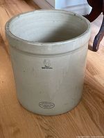 Full view of crock front showing capacity mark