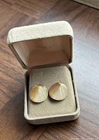 Earrings in presentation box