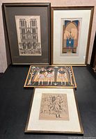 Group shot of all four framed artworks