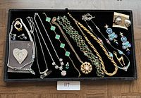 Full tray of mixed jewellery pieces