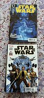 Two comics displayed, Dark Horse Star Wars #19 and Marvel Star Wars #1 covers visible