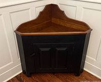 Full view of corner cupboard closed