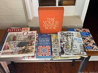 Group shot of all quilting and sewing books