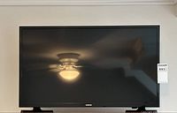 Front view of Samsung TV showing screen and bezel