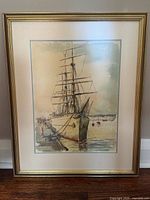 Framed watercolour full view