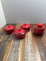 Overview of three mini cocottes and Butter Bell