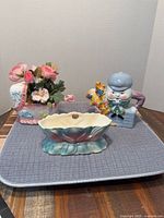 Group shot of all three ceramic items on mat