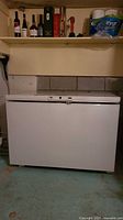 Front view of Kenmore chest freezer