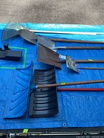 Group shot of all tools on tarp