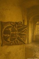 Plaque hung on interior wall showing size and overall look