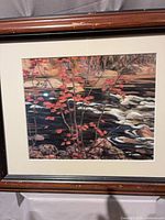 Full frontal view of framed A.J. Jackson print with mat and frame visible