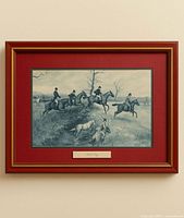 Framed print front view showing full artwork, mat, frame and plaque