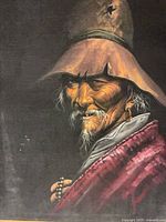 Full view of framed portrait showing subject, mat and frame