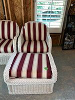 armchair front with ottoman