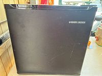 Front view of Black & Decker compact refrigerator