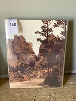 Full view of framed photograph showing image and frame