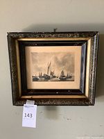 Entire framed print with frame visible